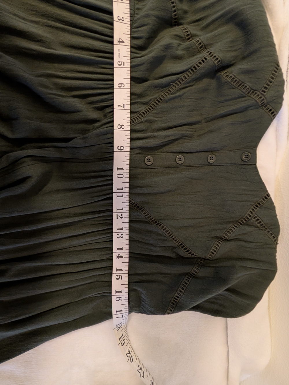 Torrid Size 2X (2) Olive Green Button Bodice Strappy Maxi Dress - Picture 9 of 11